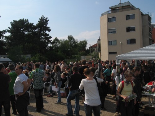 Zieselwache - Publikum vor Beginn; (c) IGL Marchfeldkanal