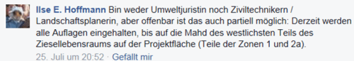 Ilse Hoffmann auf Facebook am 25-Juli-2014